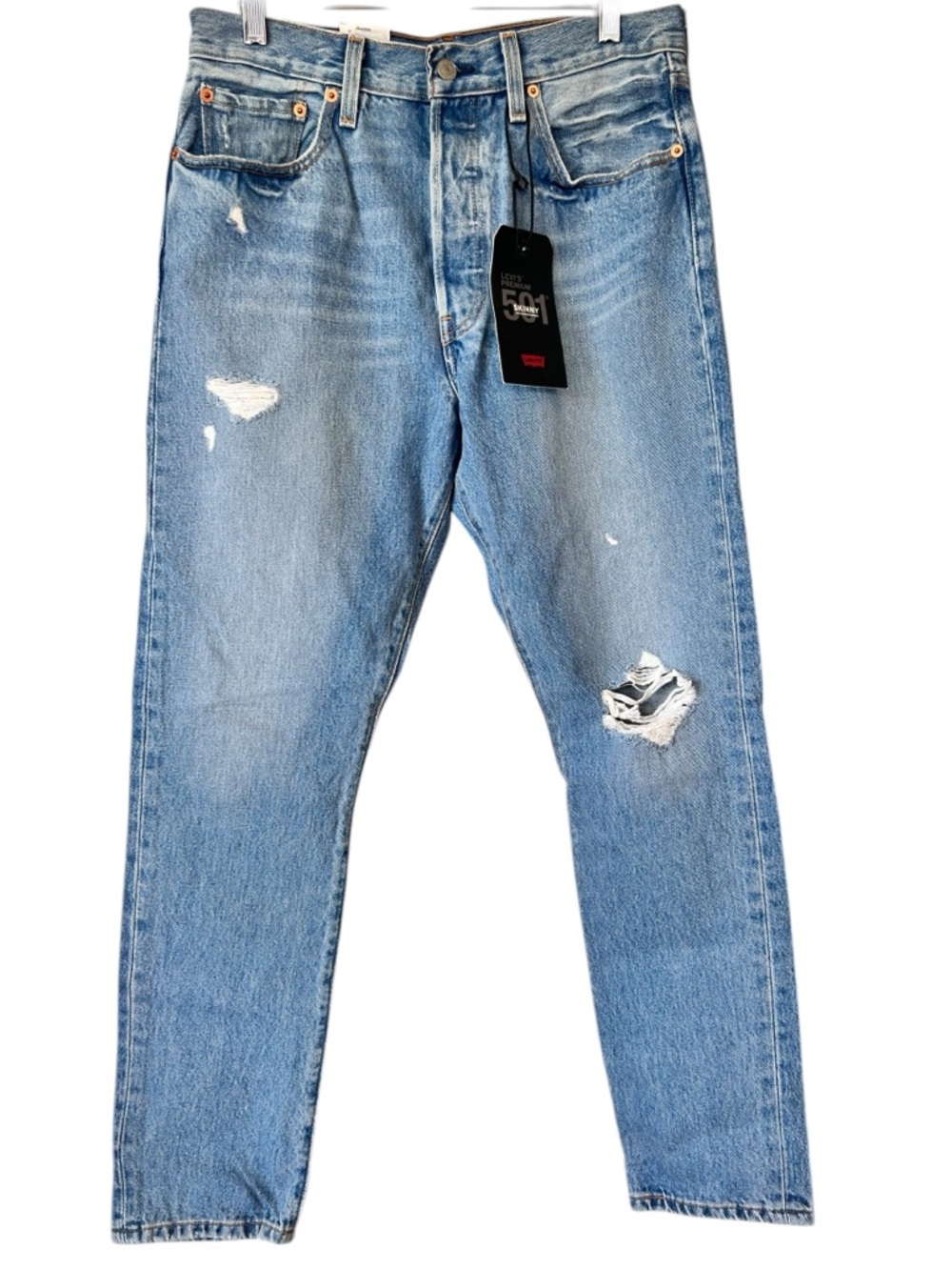 Levi’s 501 Button Fly High Rise Skinny Leg Jeans